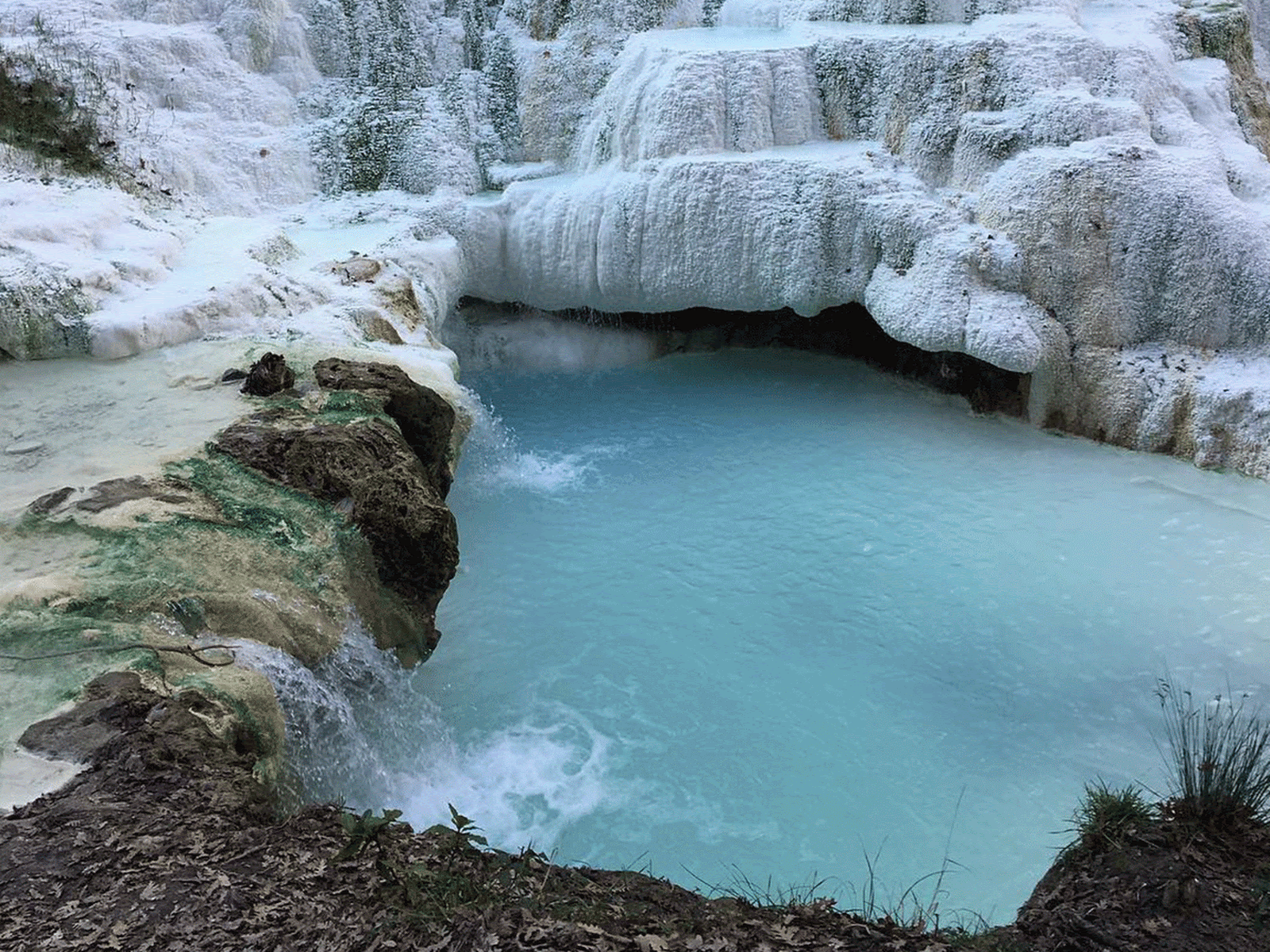 Hot springs in Bagni San Filippo