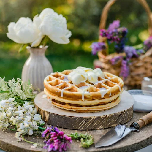 White Chocolate Glazed Waffle