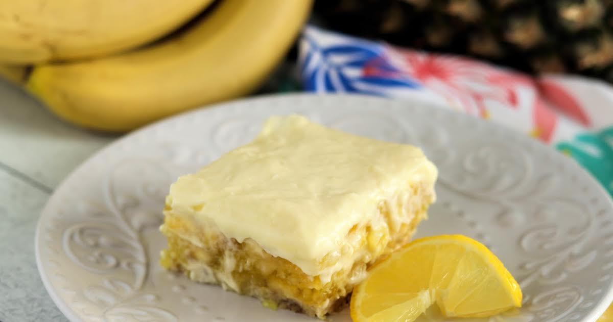 Lemon Tropic Layered Dessert | Just A Pinch Recipes