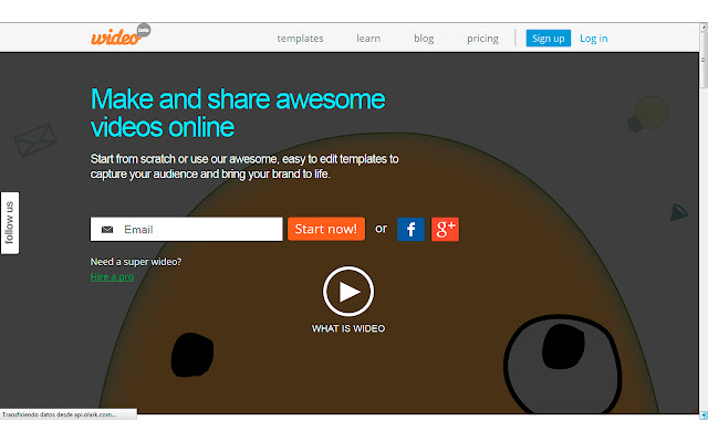 Wideo.co - Make videos online chrome extension