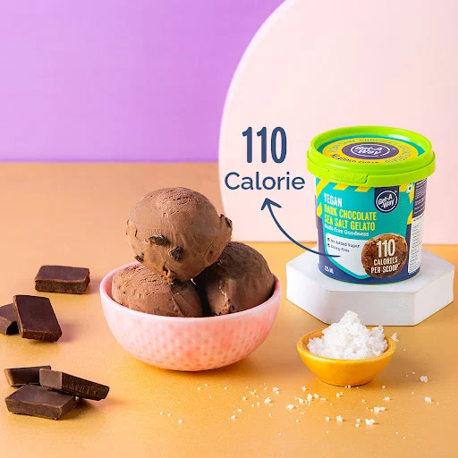 [125 Ml] Vegan Dark Chocolate Sea Salt Gelato