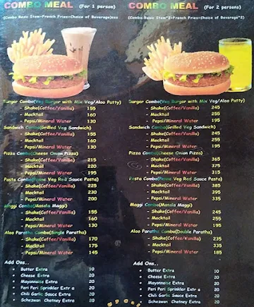 P And P Cafe menu 