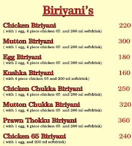 Arcot Sultan Biriyani menu 4