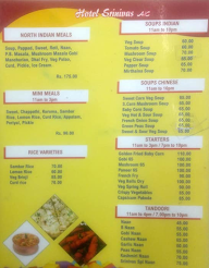 Hotel Srinivasa menu 8