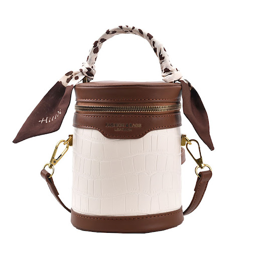 White with brown