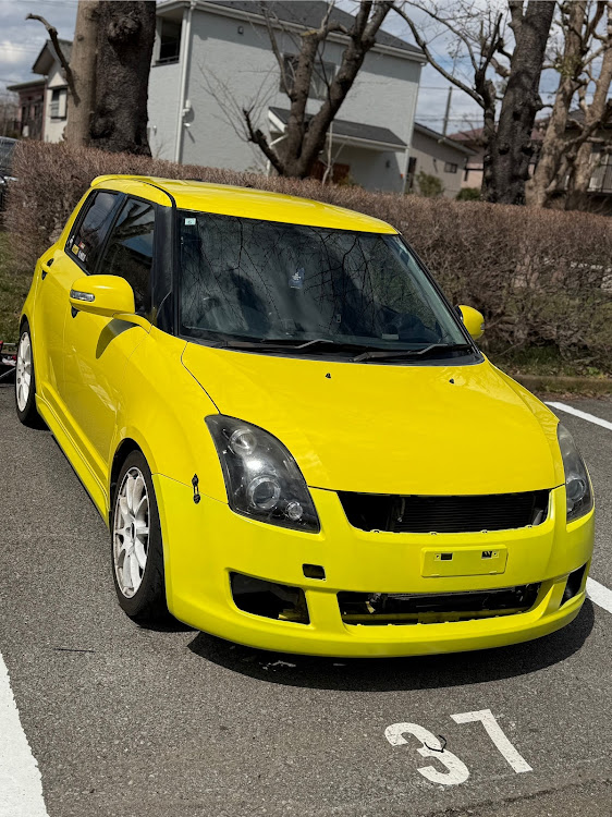 スイフトスポーツの4月もよろしくお願い致します🌸・黄砂まみれ・茂原ツインサーキット・バンパー交換・分切り達成！に関するカスタム事例の投稿画像5枚目