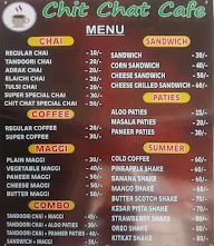 Chit Chat Cafe menu 1