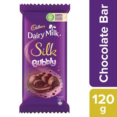 Cadbury Dairy Milk Silk Bubbly Chocolate Bar - 120 gm