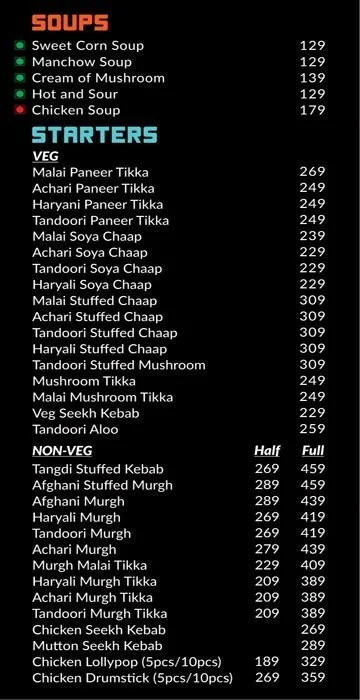 Engineera Da Dhaba menu 