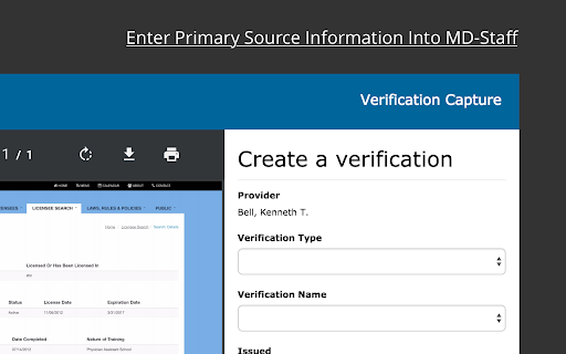 MD-Staff Verification Print & Upload