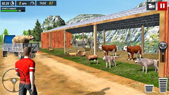 越野卡車動物運輸遊戲 - Offroad Truck Animal Transport Games(圖8)-速報App