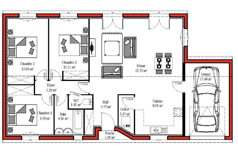  Vente Terrain + Maison - Terrain : 848m² - Maison : 90m² à Saint-Pierre-du-Mont (40280) 