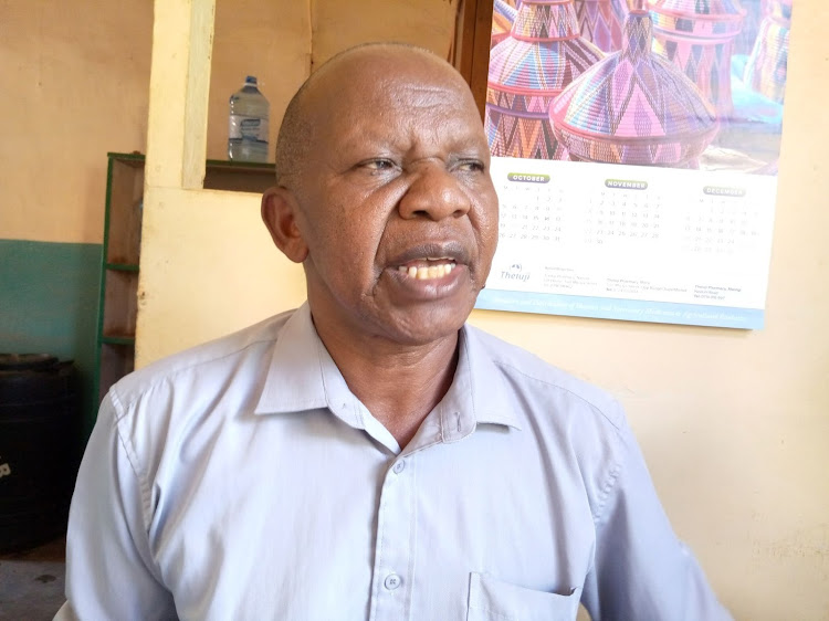 Peter Musyoka at his clinic in Mwingi town