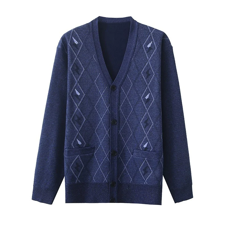 Heren Trui Plus Size Oversized Lange Mouw Herfst Winter Comfortabele Papa Stijl Warme Trui voor Mannen Ruime Pasvorm