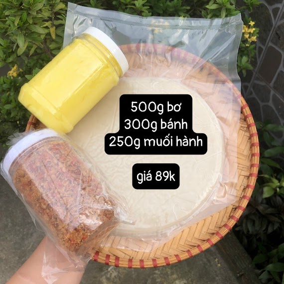 Combo Ghiền 89K ( 500G Bơ 300G Bánh 250G Muối Hành)