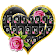 Nouveau thème de clavier Lux Gold Black Heart icon