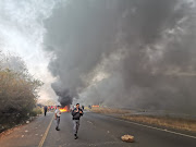 Members of Metro Police deployed to the M19 highway.