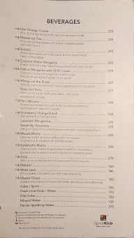 SpiceKlub menu 3