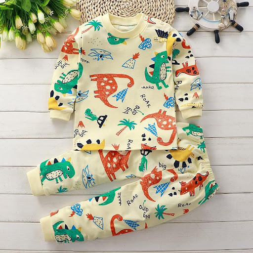 Title 7, Autumn Cotton Base Baby Pajamas Set, Offering U...