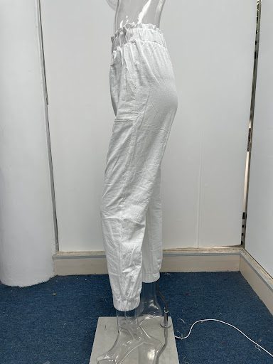 Title 22, New Casual Pants with Ruffled Elastic Belt, Hig...