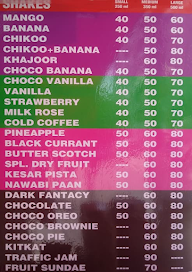 Raju Juice Wala menu 1