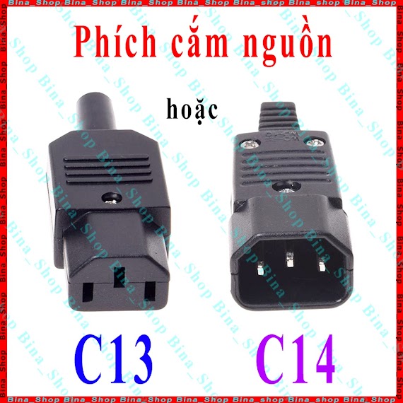 Phích Cắm Nguồn C13 / C14 (Tự Chọn),Jack Nguồn Iec320 - C13 / Iec320 - C14