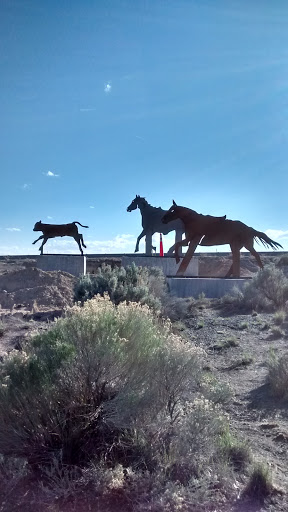 Metal Horse Sculpture