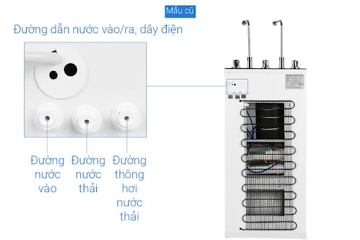 Máy lọc nước Hydrogen Kangaroo RO 10 lõi 2 vòi, vỏ tủ VTU màu đen KG100HK