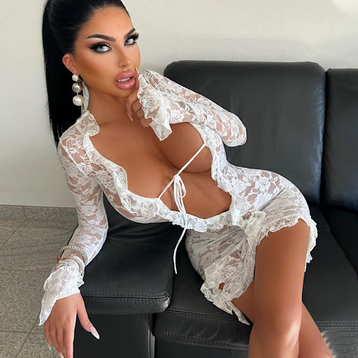 Title 12, Hot Girl Lace See-through Deep V-neck Slim-fit ...