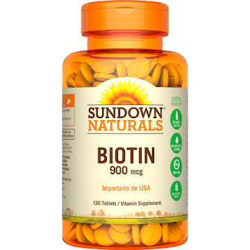 Biotin 900 mcg Sundown Naturals Frasco x 120 Tabletas  