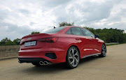 Red brake calipers and a quartet of tailpipes are visual cues to the S3's sporting abilities.  Picture: DENIS DROPPA