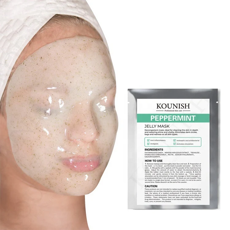 Mascarilla de gel hidroeléctrico hidratante en polvo Revitaliza tu piel con una hidratación profunda y un brillo radiante para un rostro fresco.