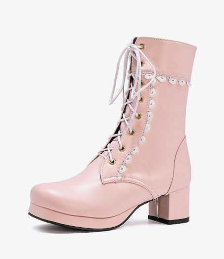 Title 9, Lace-up Doc Martens with Lace Trim