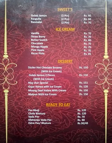 Negchar Bagh Restaurant & Banquet menu 