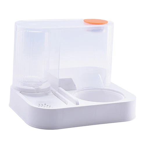 Cat Feeder and Water Dispenser, Pet Feeding Station,Food Bowl Cat Dog Dishes 2 in 1 Dog Feeder and Waterer for Dogs, Cat