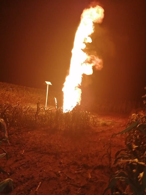 Fire broke out at a Transnet pipeline in Mpumalanga after two suspects allegedly tried to steal fuel.