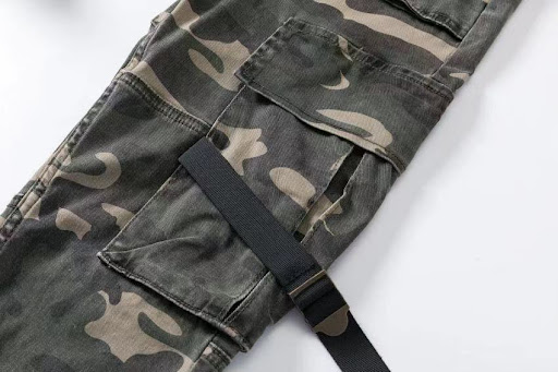 Title 4, Mens Trendy Pocket Slim Camo Cargo Pants. Styl...