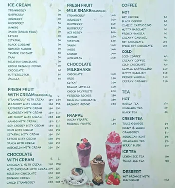 Mahabaleshwar Berry Bash menu 