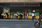 ANC staff picketing outside Luthuli House in Johannesburg in September 2021.  They were protesting against unpaid salaries. File photo.