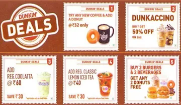 Dunkin' menu 