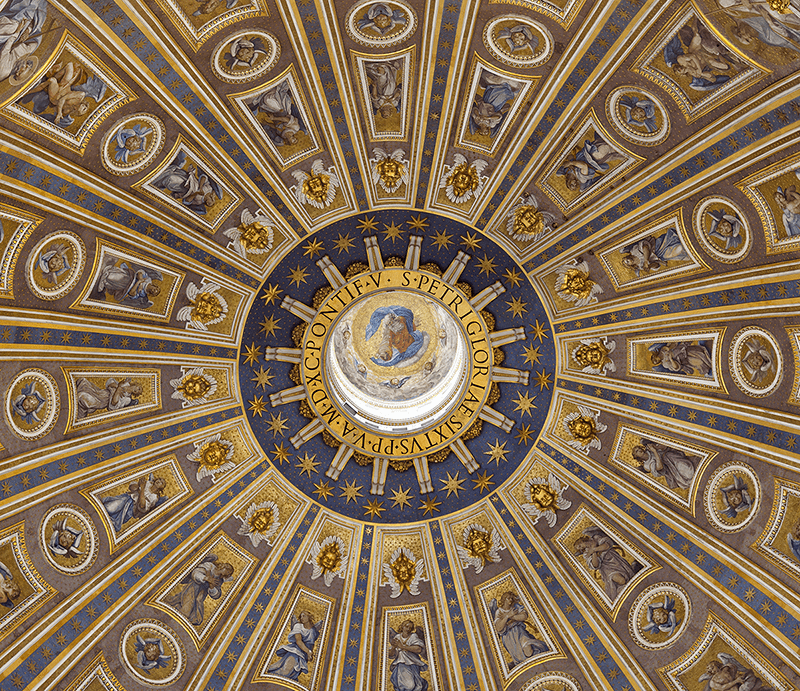 Michelangelo-Detail of the St. Peter dome-vatican