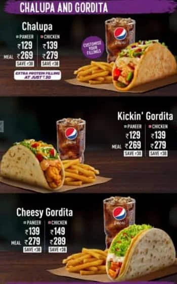 Taco Bell menu 