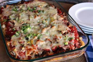 Lori's Creamy Pizza Casserole