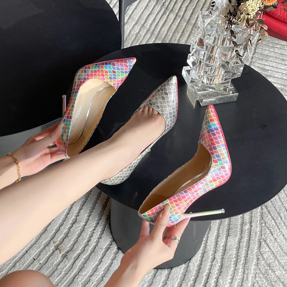 Thin Heel Pointed High Heel Shoes Large Fairy Style Banquet. Elegant high heels designed to elevate your look at banquet