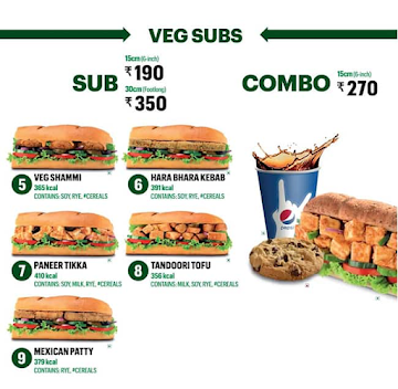 Subway (M2K Mall) menu 