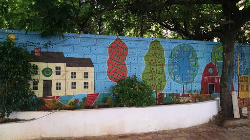 Mansion And Tree Mural