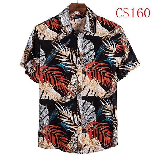 Title 4, Premium Cotton Flower Shirt Series, Short-Sleev...