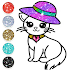 Cute Kitty Coloring Book For Kids With Glitter 4.0