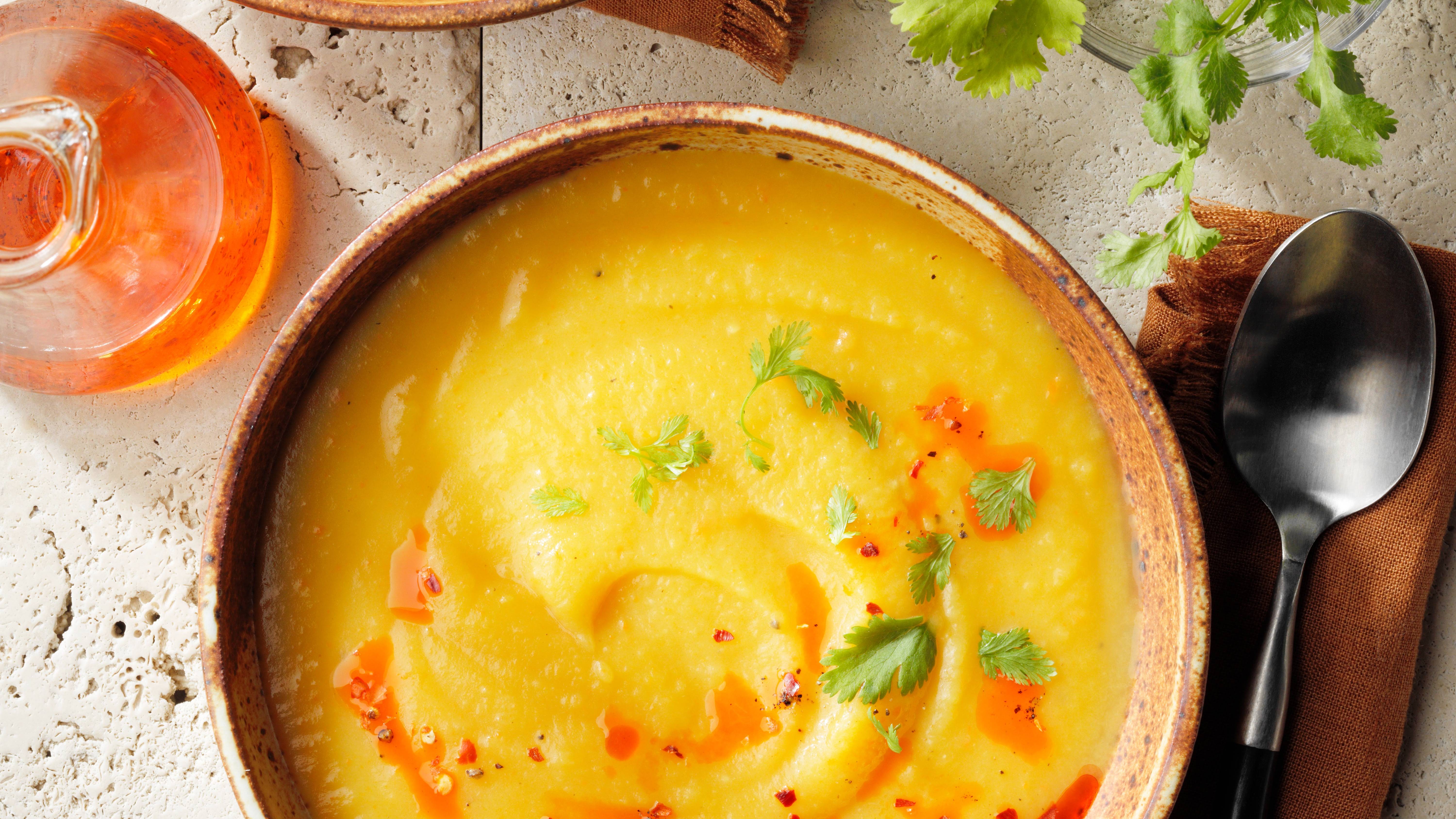 Roasted Pumpkin Soup - Piping Pot Curry