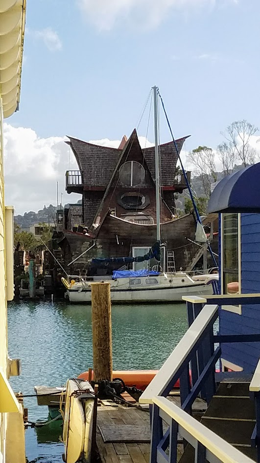 Floating Homes of Sausalito. There are multiple piers where neighborhoods of floating homes are docked in Sausalito, just 30 minutes north of San Francisco, and the one I visited were the docks at Waldo Point Harbor.